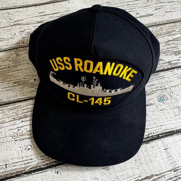 USS Roanoke CL-145 Ball Cap – Adjustable, Direct Embroidered, High Profile - Picture 5 of 9